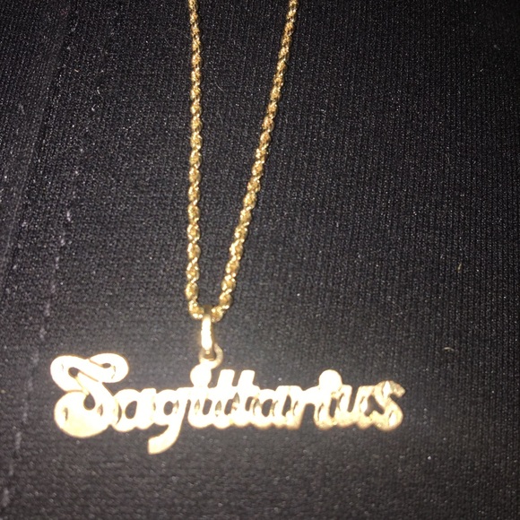 Sagittarius 14k pendent n 10k rope chain - Picture 2 of 3